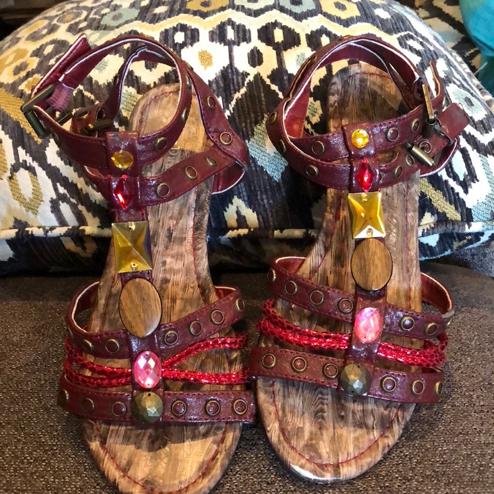 Pierre Dumas Jeweled Sandals